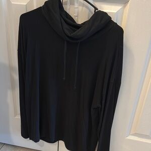 Banana Republic Black Cowl Neck Long Sleeve Top